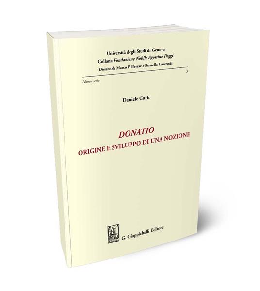 Donatio. Origine e sviluppo di una nozione - Daniele Curir - copertina