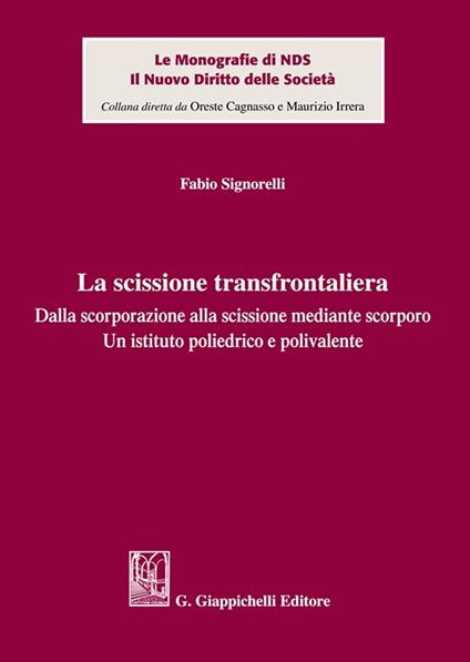 La scissione transfrontaliera - Fabio Signorelli - copertina