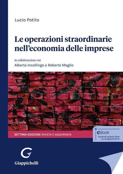 Le operazioni straordinarie nell'economia delle imprese - Lucio Potito - copertina