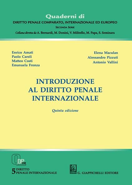 Introduzione al diritto penale internazionale - copertina