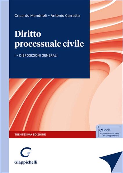 Diritto processuale civile. Vol. 1: Disposizioni generali - Crisanto Mandrioli,Antonio Carratta - copertina