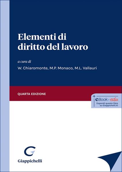 Elementi di diritto del lavoro - copertina
