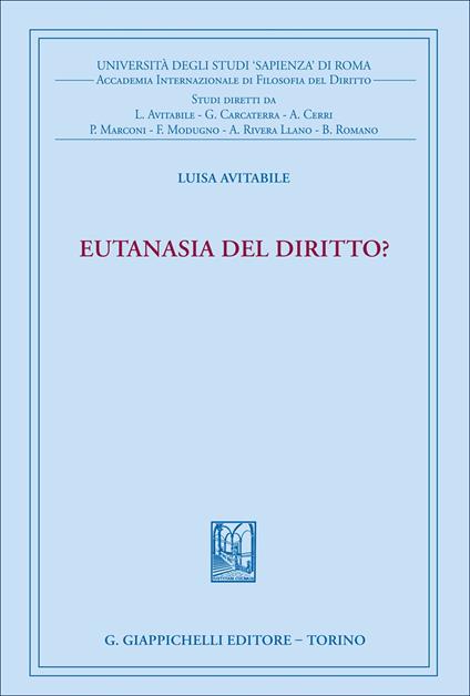 Eutanasia del diritto? - Luisa Avitabile - copertina