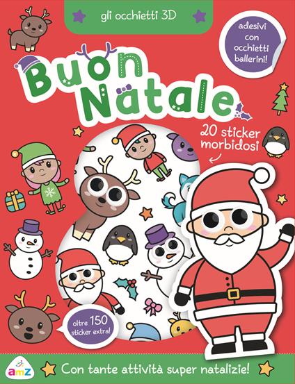 Buon Natale. Gli occhietti 3D. Con adesivi. Ediz. a colori - Connie Isaacs - copertina