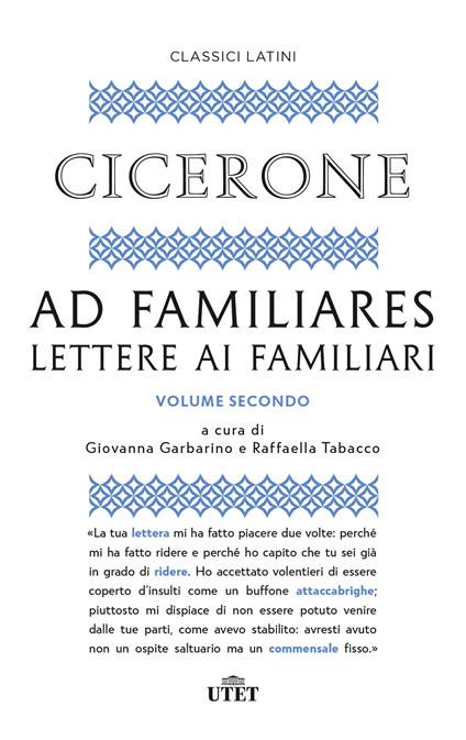 Ad familiares. Lettere ai familiari. Vol. 2 - Marco Tullio Cicerone - copertina