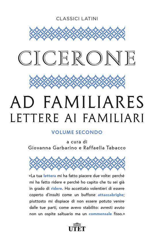 Ad familiares. Lettere ai familiari. Vol. 2 - Marco Tullio Cicerone - copertina