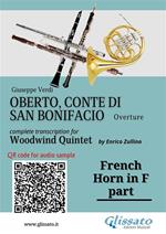 French Horn in F part of «Oberto» for Woodwind Quintet. overture