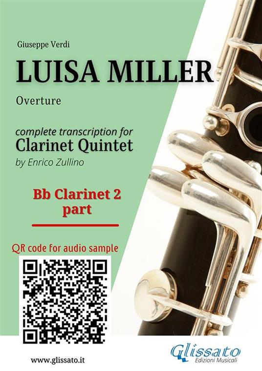 Bb Clarinet 2 part of «Luisa Miller» for Clarinet Quintet. Overture - Giuseppe Verdi - ebook