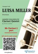 Bb Clarinet 2 part of «Luisa Miller» for Clarinet Quintet. Overture