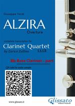 Bb Bass Clarinet part of Alzira. Overture. Clarinet Quartet