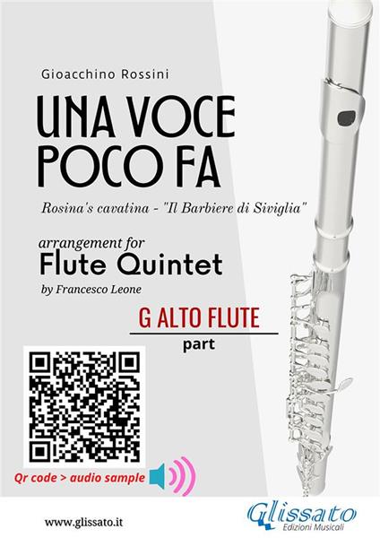 Una voce poco fa for flute quintet. Rosina's cavatina "Il Barbiere di Siviglia". C Flute alto part - Gioacchino Rossini - ebook