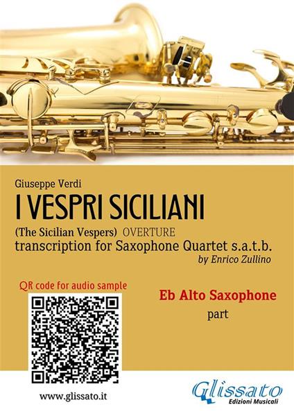 I vespri siciliani. Overture for Saxophone Quartet. Eb Alto Sax part - Giuseppe Verdi - ebook