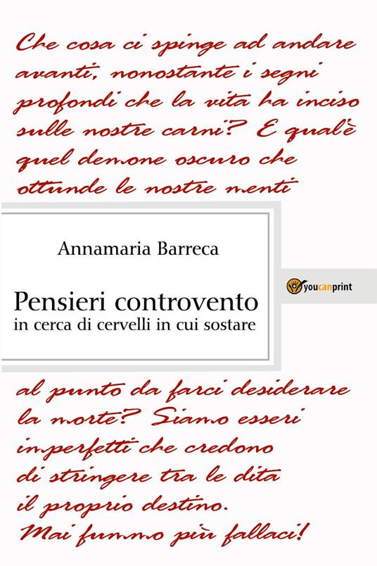 Pensieri controvento in cerca di cervelli in cui sostare - Annamaria Barreca - copertina