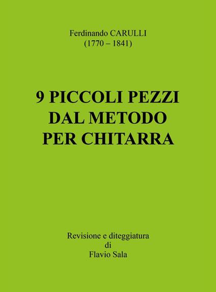 Ferdinando Carulli (1770-1841). 9 piccoli pezzi dal metodo per chitarra - copertina