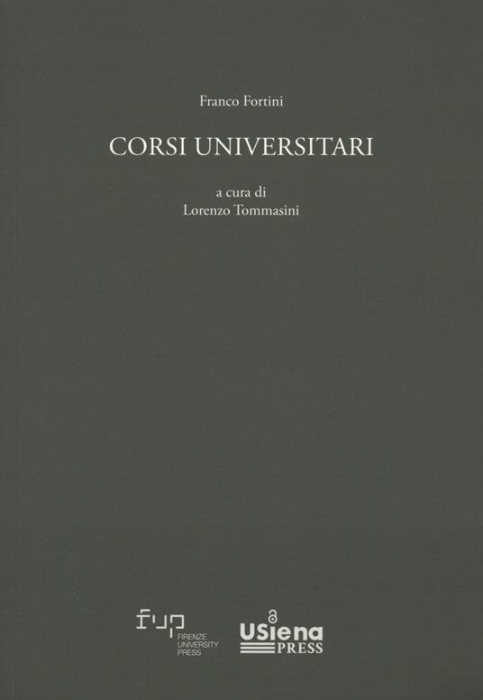 Corsi universitari - Franco Fortini - copertina