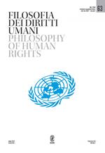 Filosofia dei diritti umani-Philosophy of human rights (2022). Ediz. bilingue. Vol. 63