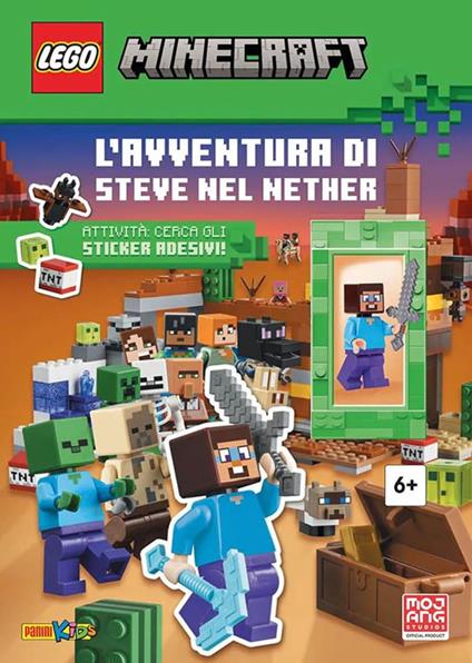 L'avventura di Steve nel Nether. Lego minecraft. Ediz. a colori. Con minifigure di Steve. Con Adesivi - copertina