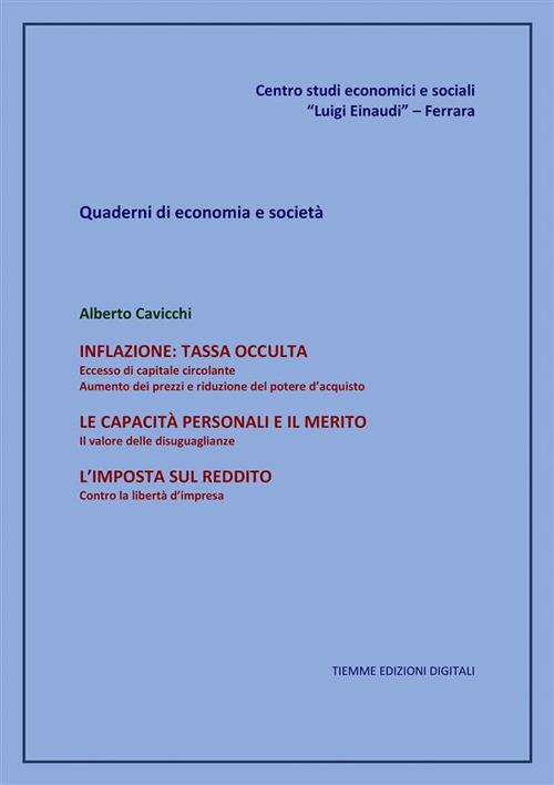 Quaderni di economia e società - 01. Novembre 2022 - Alberto Cavicchi - ebook
