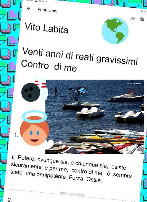 Venti anni di reati gravissimi Contro di me. Il potere, ovunque sia e chiunque sia, esiste sicuramente e, per me,contro di me, è sempre stato una onnipotènte Forza Ostile - Vito Labita - ebook