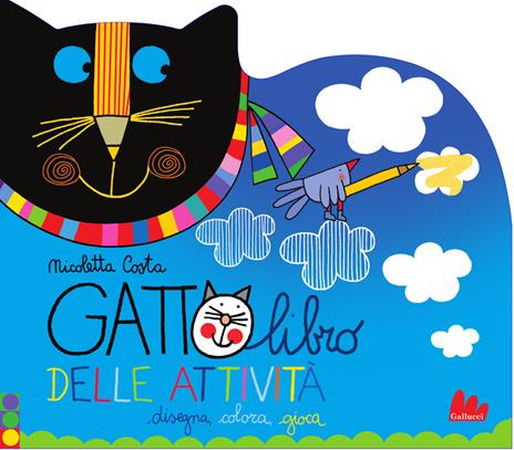 Gattolibro delle attività. Disegna colora gioca. Ediz. illustrata - Nicoletta Costa - copertina