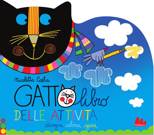 Gattolibro delle attività. Disegna colora gioca. Ediz. illustrata - Nicoletta Costa - copertina