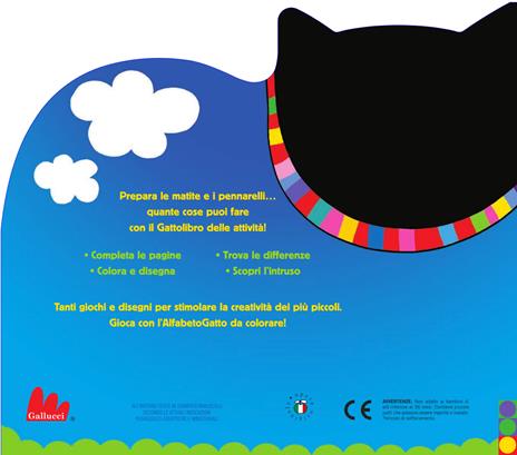 Gattolibro delle attività. Disegna colora gioca. Ediz. illustrata - Nicoletta Costa - 4