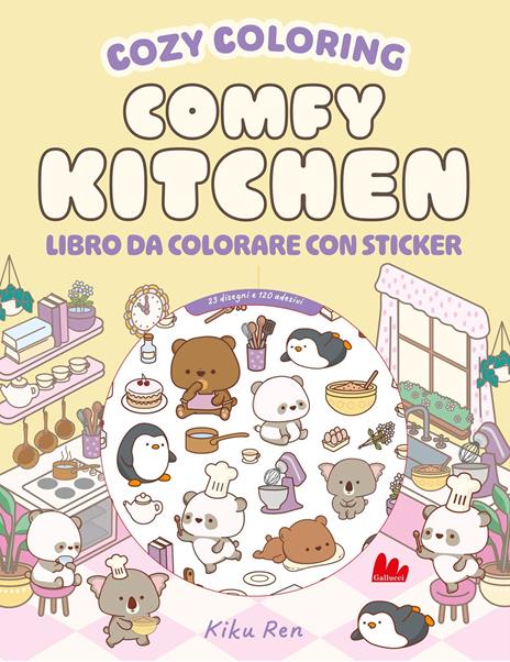 Comfy kitchen. Cozy coloring. Con 120 Adesivi - copertina