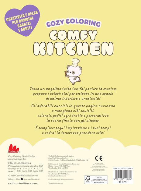 Comfy kitchen. Cozy coloring. Con 120 Adesivi - 4