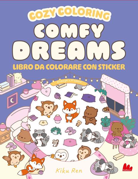 Comfy dreams. Cozy coloring book. Con 97 Adesivi - copertina
