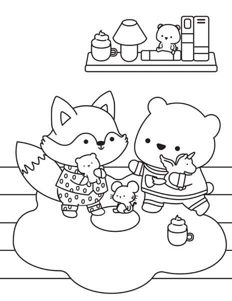 Comfy dreams. Cozy coloring book. Con 97 Adesivi - 2