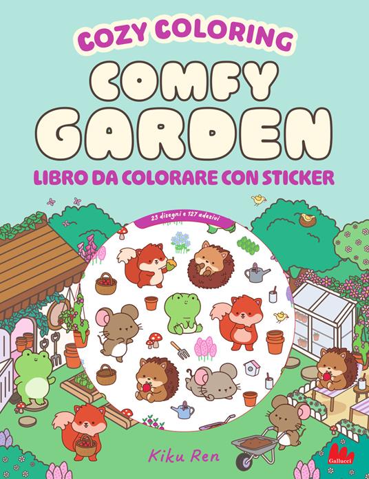Comfy garden. Cozy coloring book. Con 127 Adesivi - copertina
