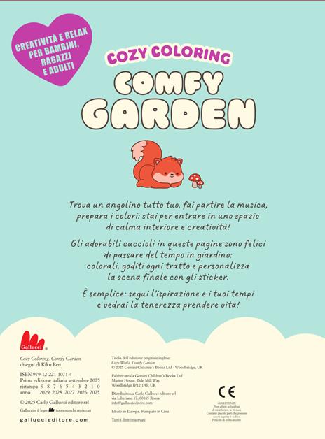 Comfy garden. Cozy coloring book. Con 127 Adesivi - 4