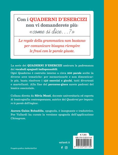 Quaderno d'esercizi per imparare le parole dello spagnolo. Vol. 1 - Aurora Galán Bobadilla - 2