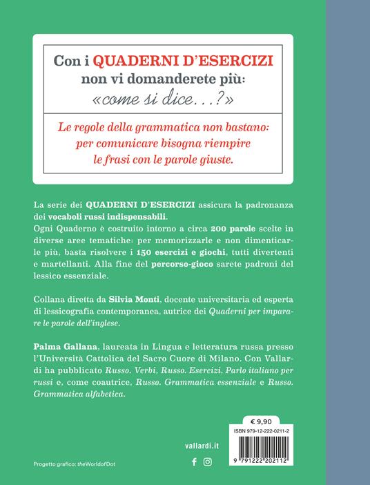 Quaderno d'esercizi per imparare le parole del russo. Vol. 2 - Palma Gallana - 2