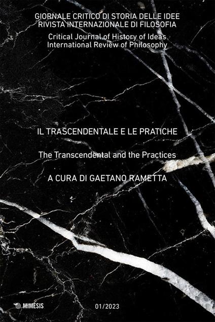 Giornale critico di storia delle idee. Ediz. italiana e inglese (2023). Vol. 1: Il trascendentale e le pratiche - copertina