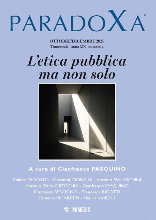 Paradoxa (2025). Vol. 4: L' etica pubblica ma non solo - copertina