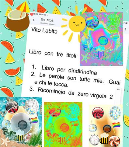 Libro con tre titoli 1. Libro per dindirindina. 2. Le parole son tutte mie. Guai a chi le tocca. 3. Ricomincio da zero virgola due - Vito Labita - ebook