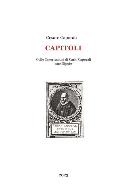 Capitoli - Cesare Caporali - copertina