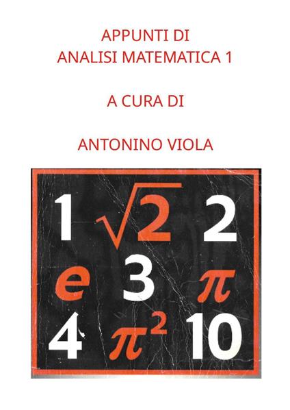 Appunti di analisi matematica. Vol. 1 - copertina