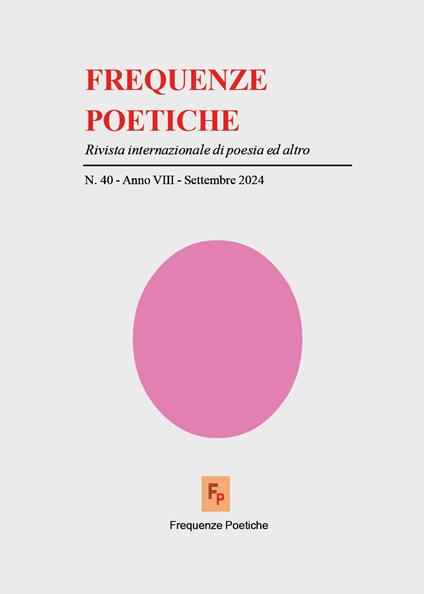 Frequenze poetiche. Rivista internazionale di poesia ed altro (2024). Vol. 40 - Giorgio Moio - copertina