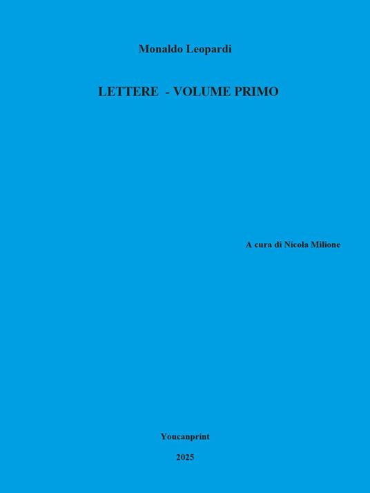 Lettere. Vol. 1 - Monaldo Leopardi - copertina