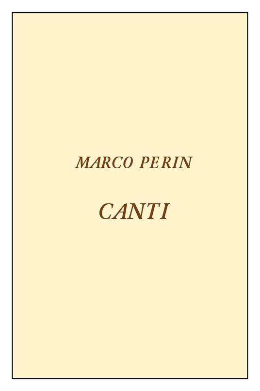 Canti - Marco Perin - copertina