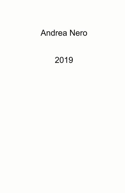 2019 - Andrea Nero - copertina