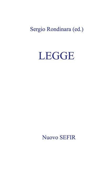 Legge - Sergio Rondinara - copertina