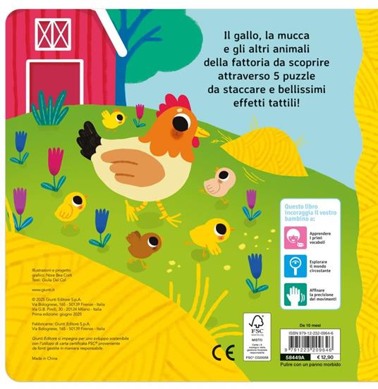 Fattoria. Puzzle tattili. Ediz. a colori - Giulia Del Col - 4