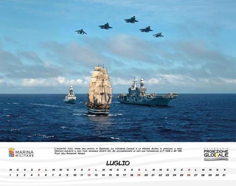 Marina Militare. Proiezione globale. Calendario 2026 da parete - 3