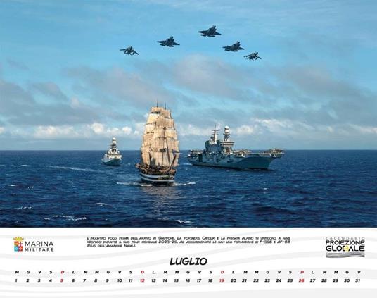 Marina Militare. Proiezione globale. Calendario 2026 da parete - 3