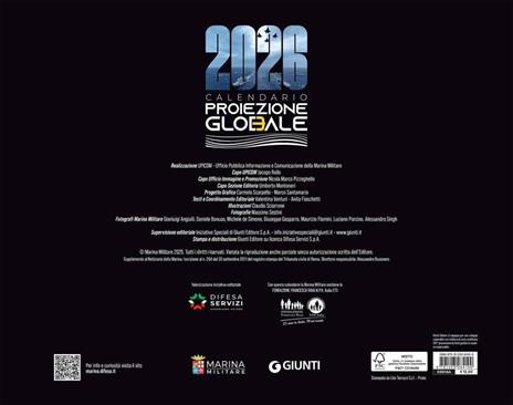 Marina Militare. Proiezione globale. Calendario 2026 da parete - 6
