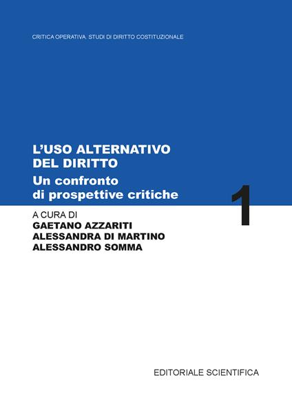 L'uso alternativo del diritto. Un confronto tra prospettive e critiche - copertina