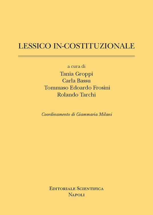 Lessico in-costituzionale - copertina